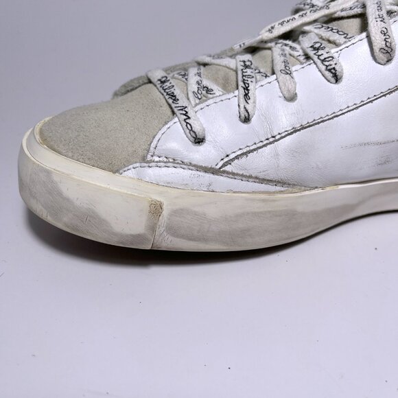 Philippe Model Distressed Leather Sneakers - Picture 9 of 16